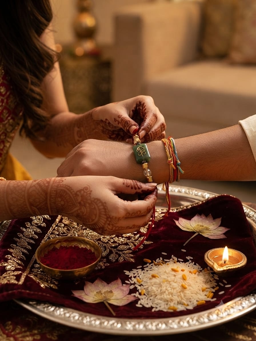 Zibu Symbol Rakhi – Handmade Protection & Positive Energy Rakhi