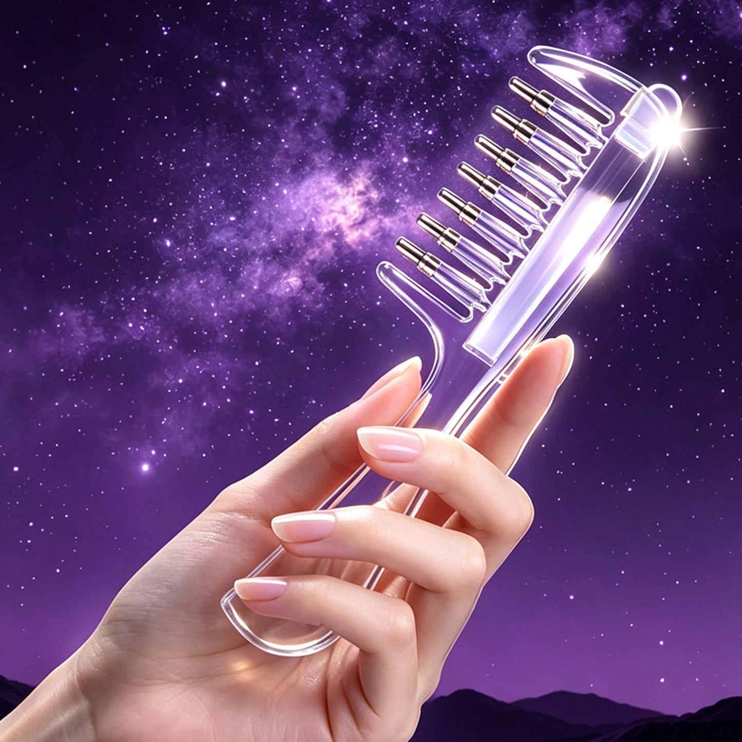 2-in-1 Hair Oil Applicator Comb with Scalp Massager