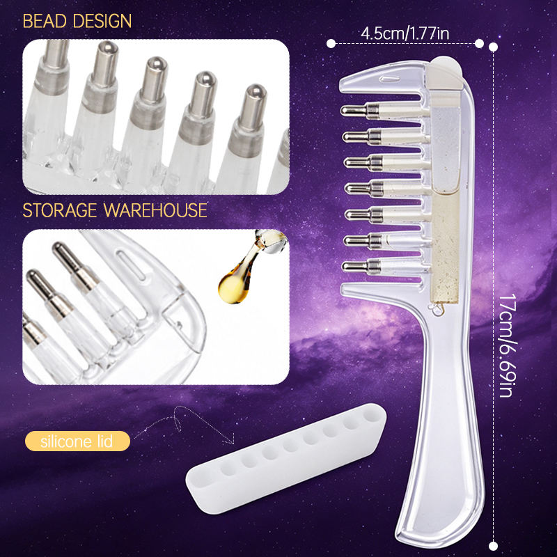 2-in-1 Hair Oil Applicator Comb with Scalp Massager
