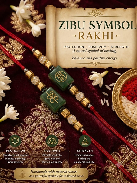 Zibu Symbol Rakhi – Handmade Protection & Positive Energy Rakhi