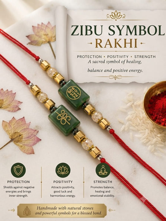 Zibu Symbol Rakhi – Handmade Protection & Positive Energy Rakhi